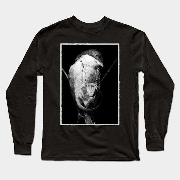 Surreal Bird Art Design Long Sleeve T-Shirt by thepeanutline